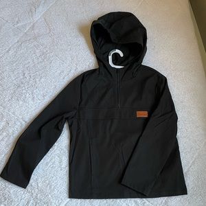 Black Unisex Windbreaker jacket